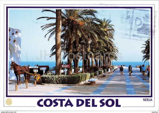 Costa del Sol - Nerja - Balcon de Europa - horse carriage - 2009 - Spain - used - JH Postcards