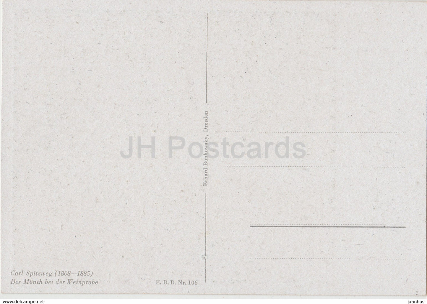 Gemälde von Carl Spitzweg – Der Mönch bei der Weinprobe – Deutsche Kunst – Deutschland – unbenutzt