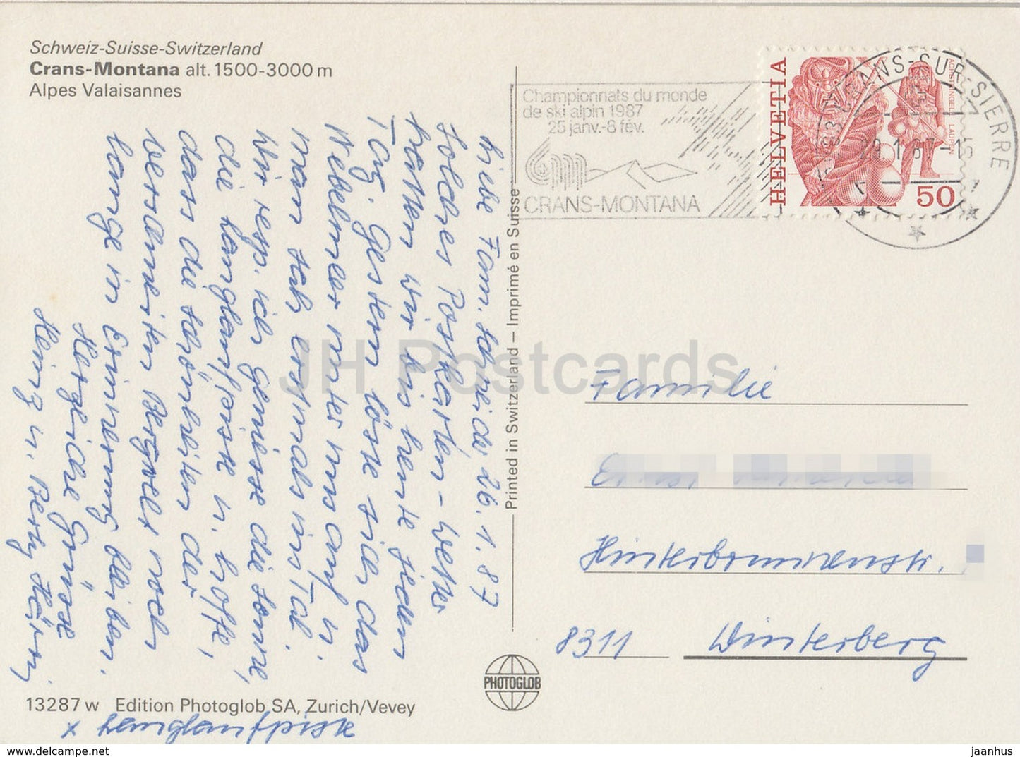 Crans Montana - Alpes Valaisannes - 1987 - Switzerland - used