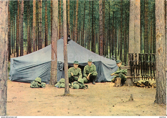 Pahkjärvi teltta - tent - soldiers - weapons - arms - Finland - unused - JH Postcards