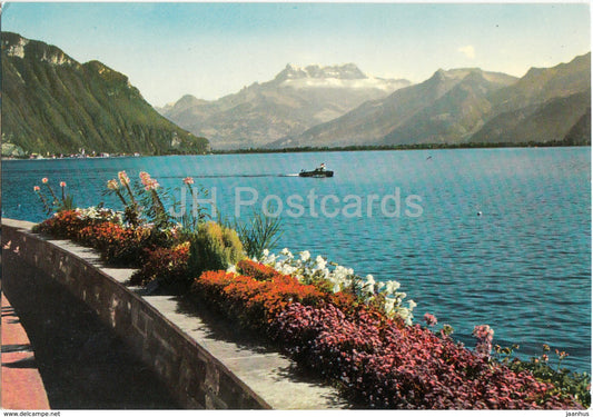 Montreux - Lac de Leman et les Dents du Midi - 2401 - Switzerland - unused - JH Postcards