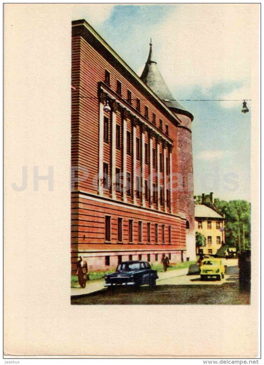 Museum of Revolution - car Volga - Riga - 1961 - Latvia USSR - unused - JH Postcards