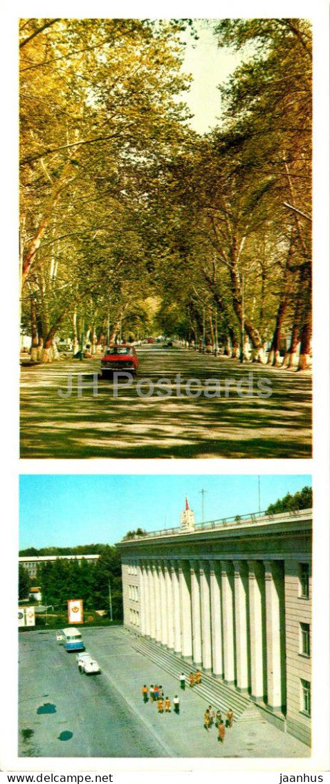 Fergana and Fergana Valley - Marx street - building of the Fergana Regional Committee - 1974 - Uzbekistan USSR - unused - JH Postcards