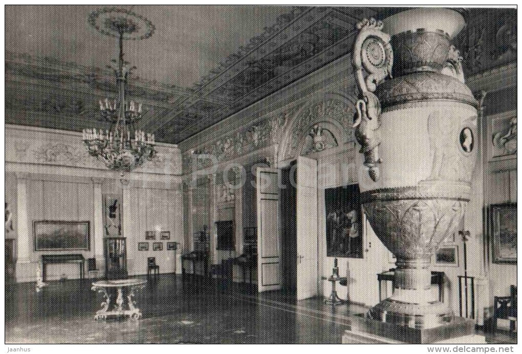 Picket hall - State Hermitage Museum - Leningrad - St. Petersburg - 1960 - Russia USSR - unused - JH Postcards