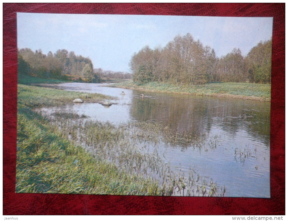 Pärnu river - longest river in Estonia -  1982 - Estonia - USSR - unused - JH Postcards
