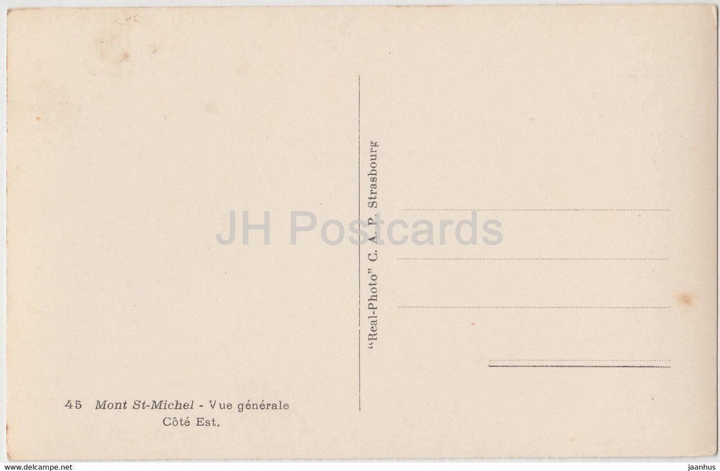 Mont St Michel - Vue Generale - Cote Est - 45 - old postcard - France - unused