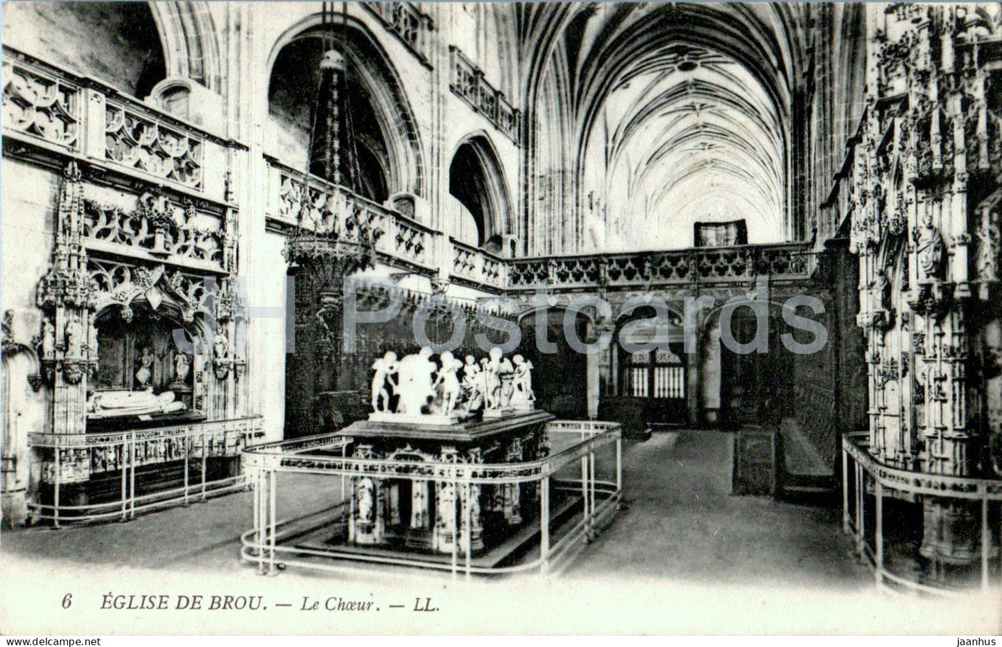Eglise de Brou - Le Choeur - 6 - church - old postcard - France - unused - JH Postcards