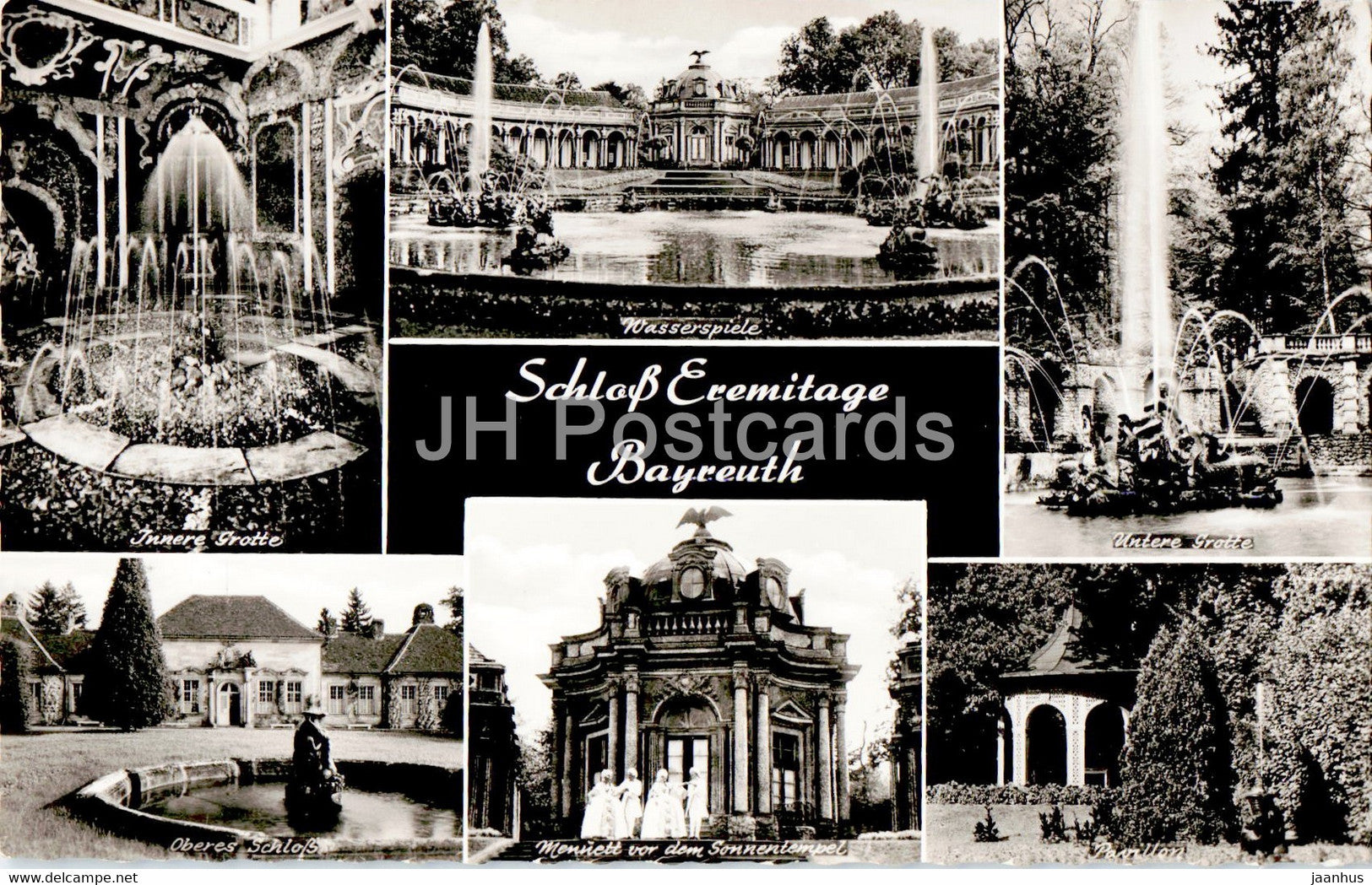 Schloss Eremitage Bayreuth - Wasserspiele - Innere Grotte - Untere Grotte - castle - multiview - Germany - unused - JH Postcards