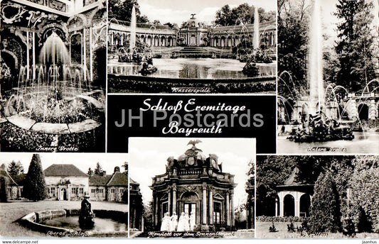 Schloss Eremitage Bayreuth - Wasserspiele - Innere Grotte - Untere Grotte - castle - multiview - Germany - unused - JH Postcards