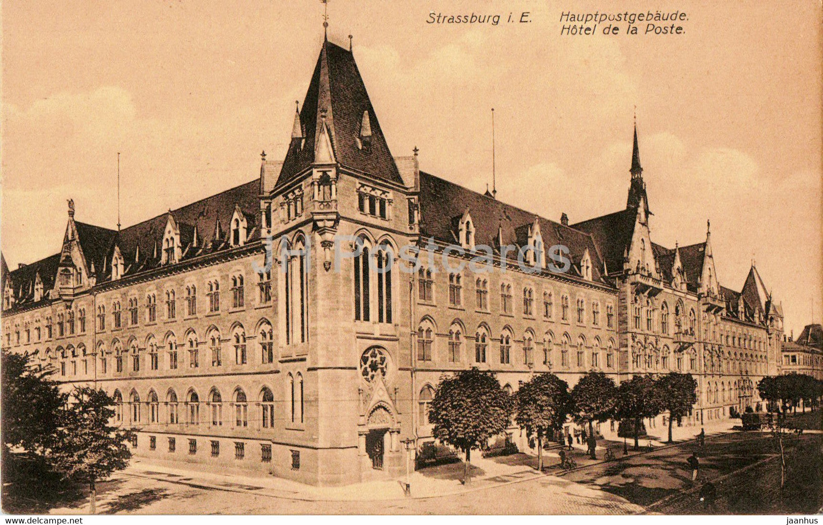 Strassburg i E - Strasbourg - Hauptpostgebaude - Hotel de la Poste - 320 - old postcard - 1907 - France - unused - JH Postcards