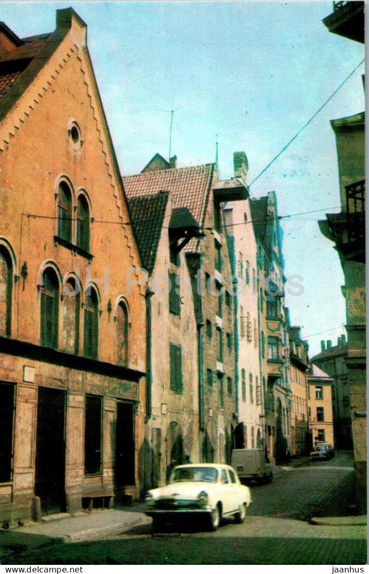 Riga - Miesnieku street - car Volga - 1 - 1977 - Latvia USSR - unused - JH Postcards