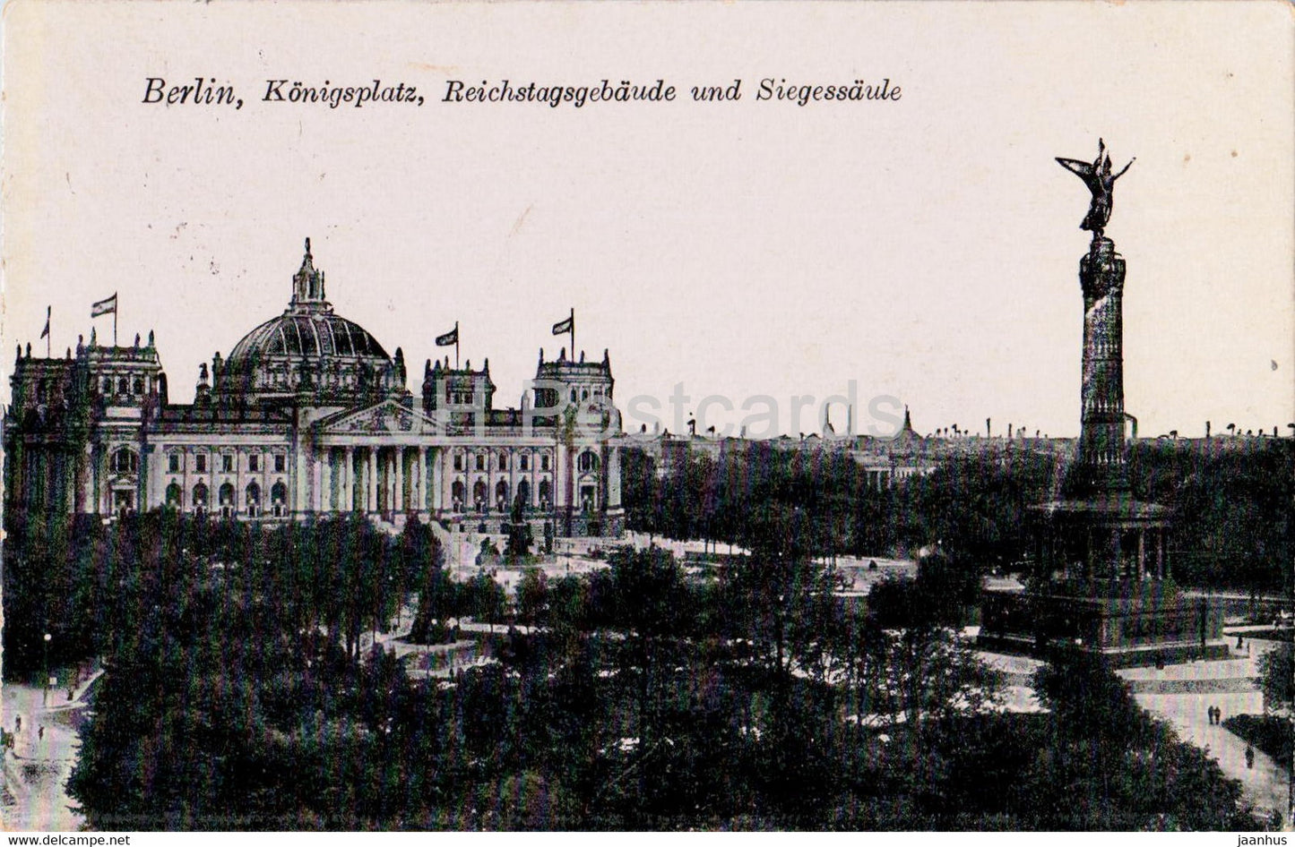 Berlin - Konigsplatz - Reichstagsgebaude - Feldpost - military mail - old postcard - Germany - used - JH Postcards