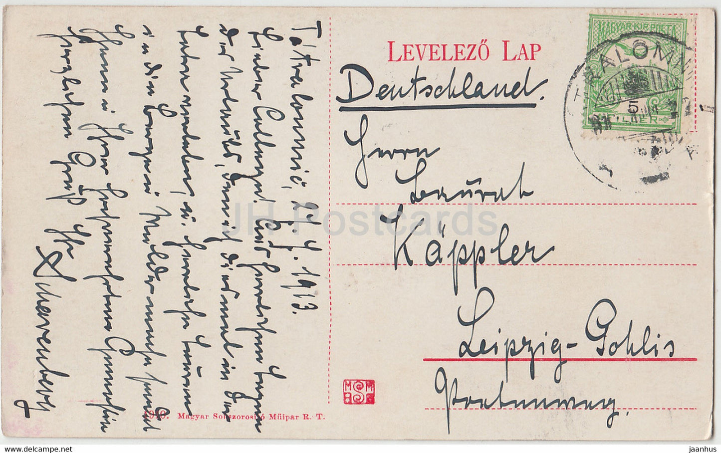 A Magas Tatra - Die Hohe Tatra - Ferencz Jozsef csucs - Franz Josepfspitse - old postcard - 1913 - Slovakia - used