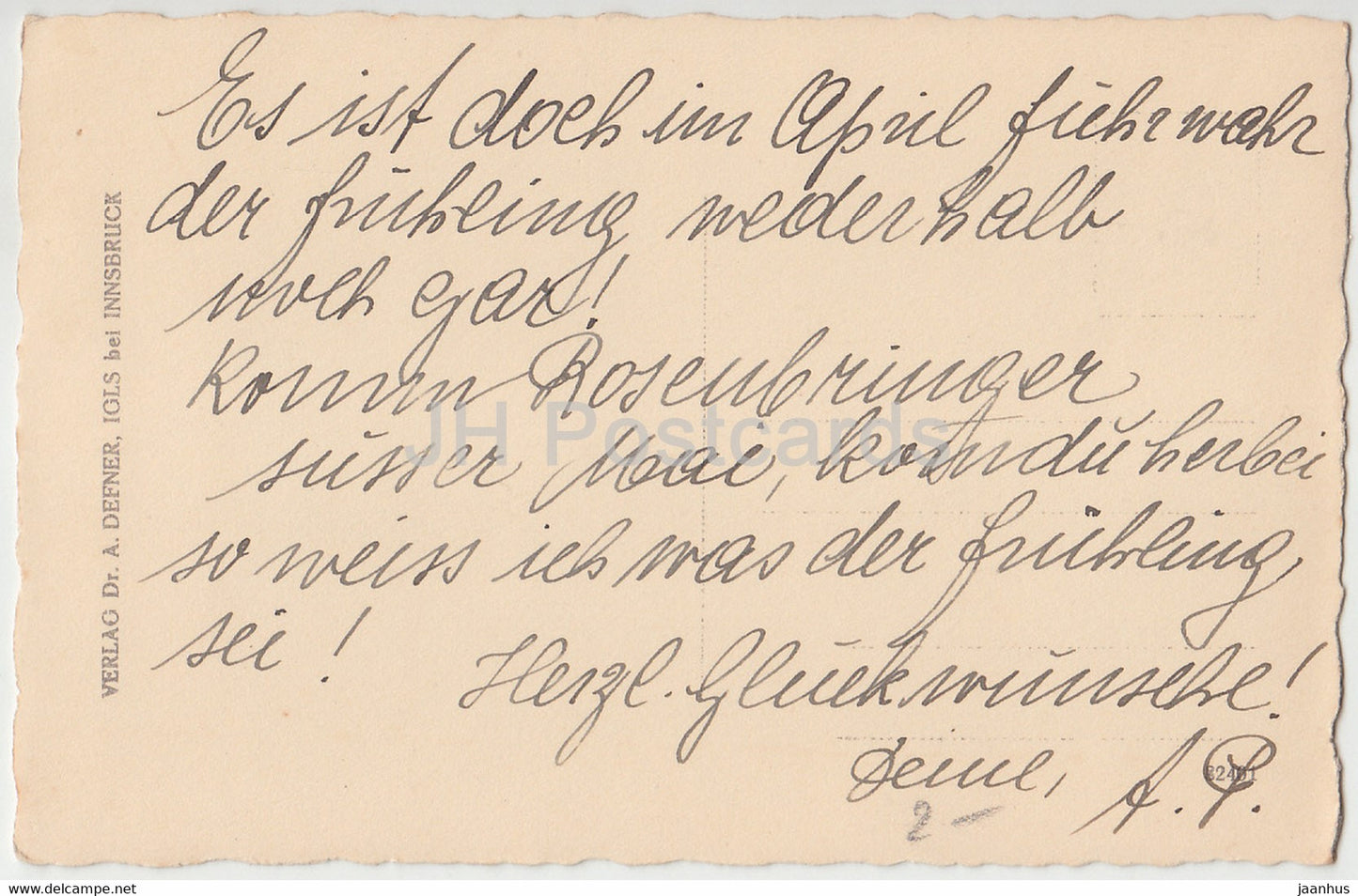 Kastanien Bluhen - Baum - alte Postkarte - Deutschland - gebraucht