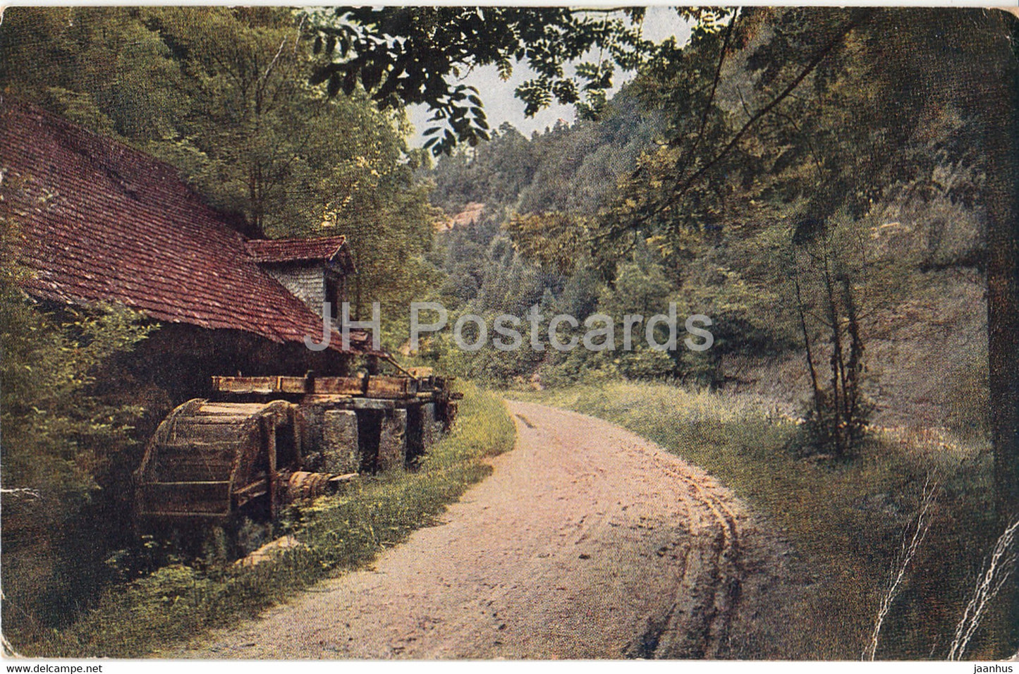 watermill - road - Kunstlerkarte - 2671 - Serie 201 - FPG - old postcard - 1919 -  Germany - used - JH Postcards