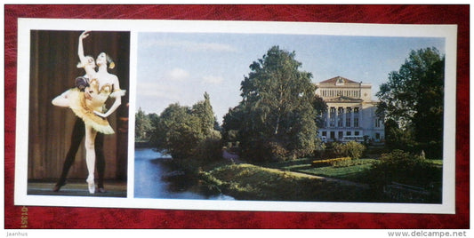 ballet dancers - State Opera and Ballet Theatre - Riga - 1980 - Latvia USSR - unused - JH Postcards