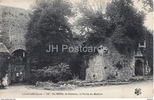 Clisson - Le Chateau - La Porte du Bastion - castle - old postcard - 1903 - France - used - JH Postcards