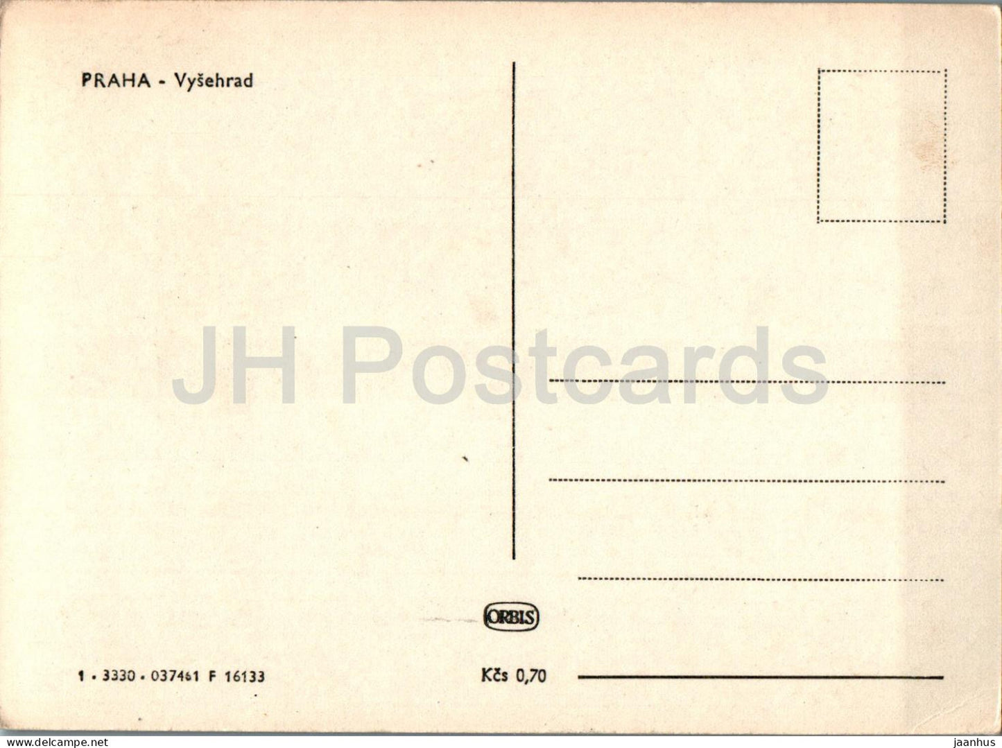 Praha - Prague - Vysehrad - sailing boat - old postcard - Czech Republic - Czechoslovakia - unused