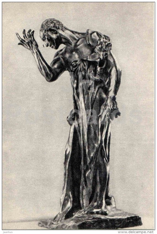 sculpture by Auguste Rodin - Pierre de Wiessant - french art - unused - JH Postcards