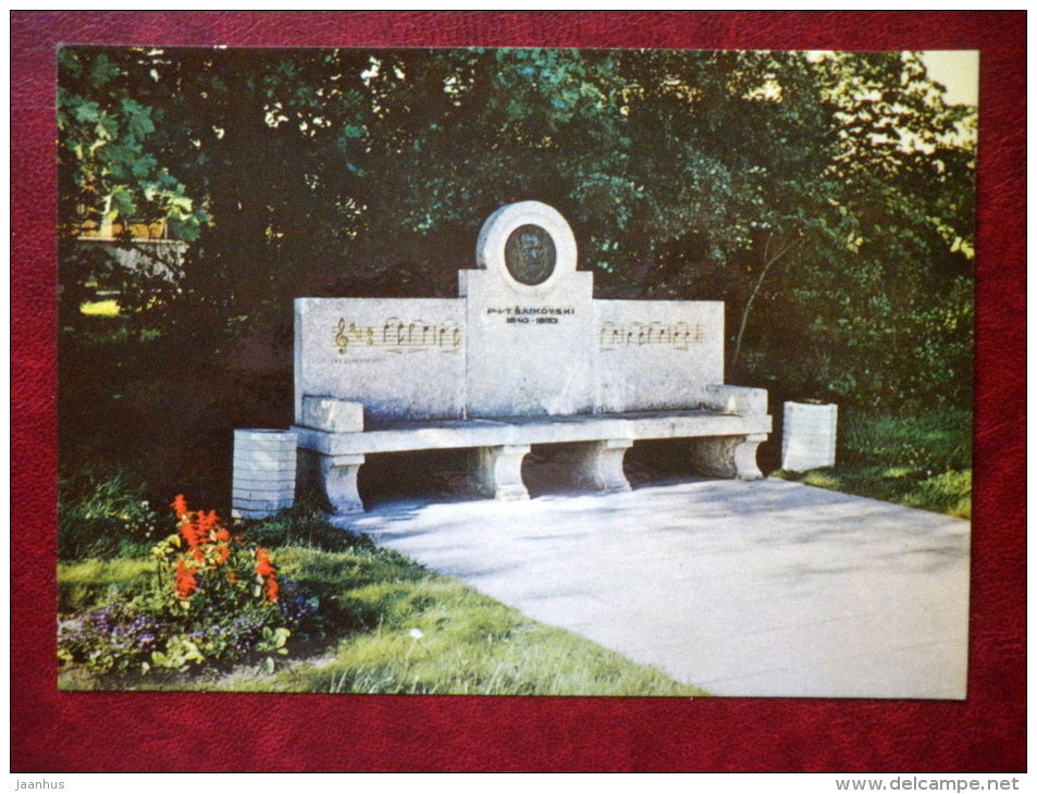 The Tchaikovsky bench - Haapsalu - 1979 - Estonia USSR - unused - JH Postcards