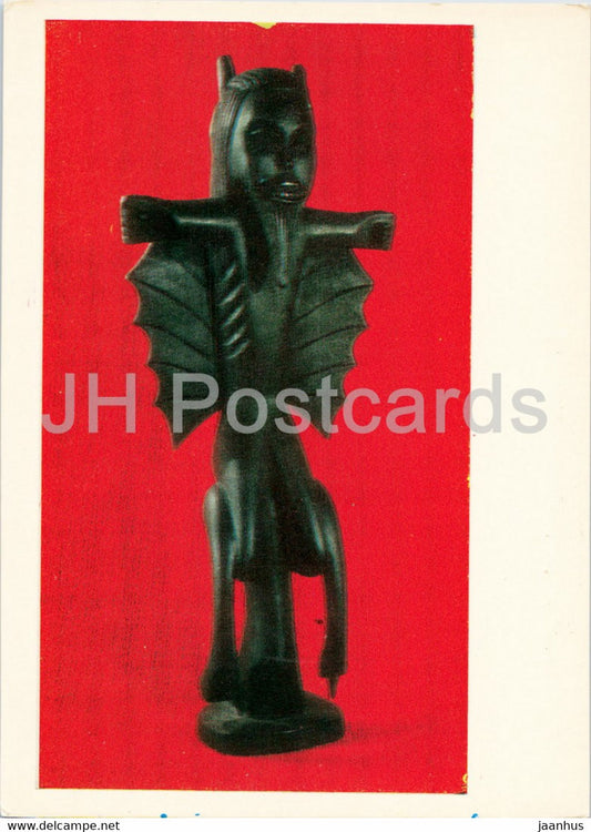 Short Handed Devil - Devils - Lithuanian art 1973 - Lithuania USSR - unused - JH Postcards