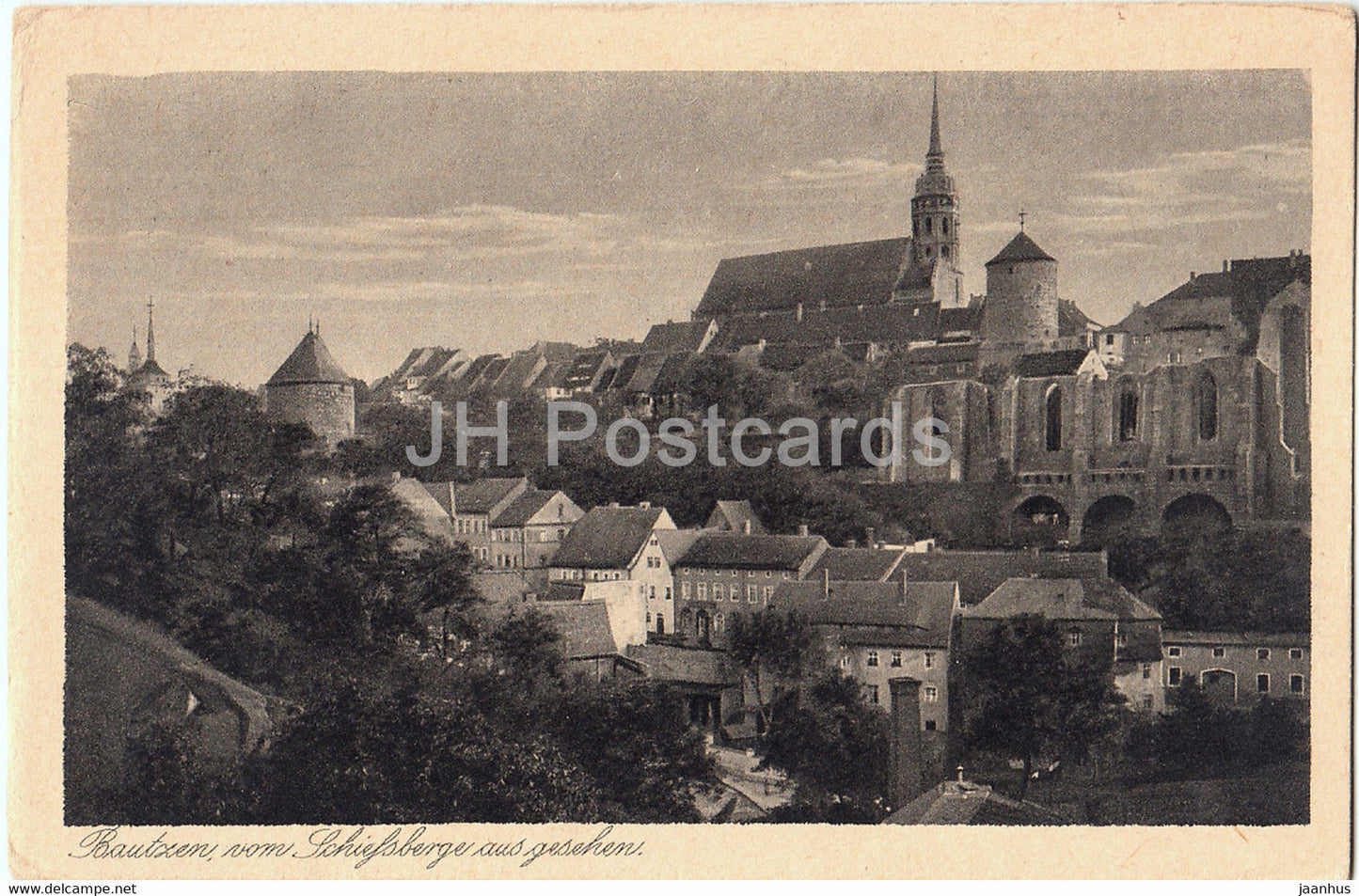 Bautzen vom Schiefsberge aus gesehen - Deutsche Heimatbilder - old postcard - Germany - unused - JH Postcards