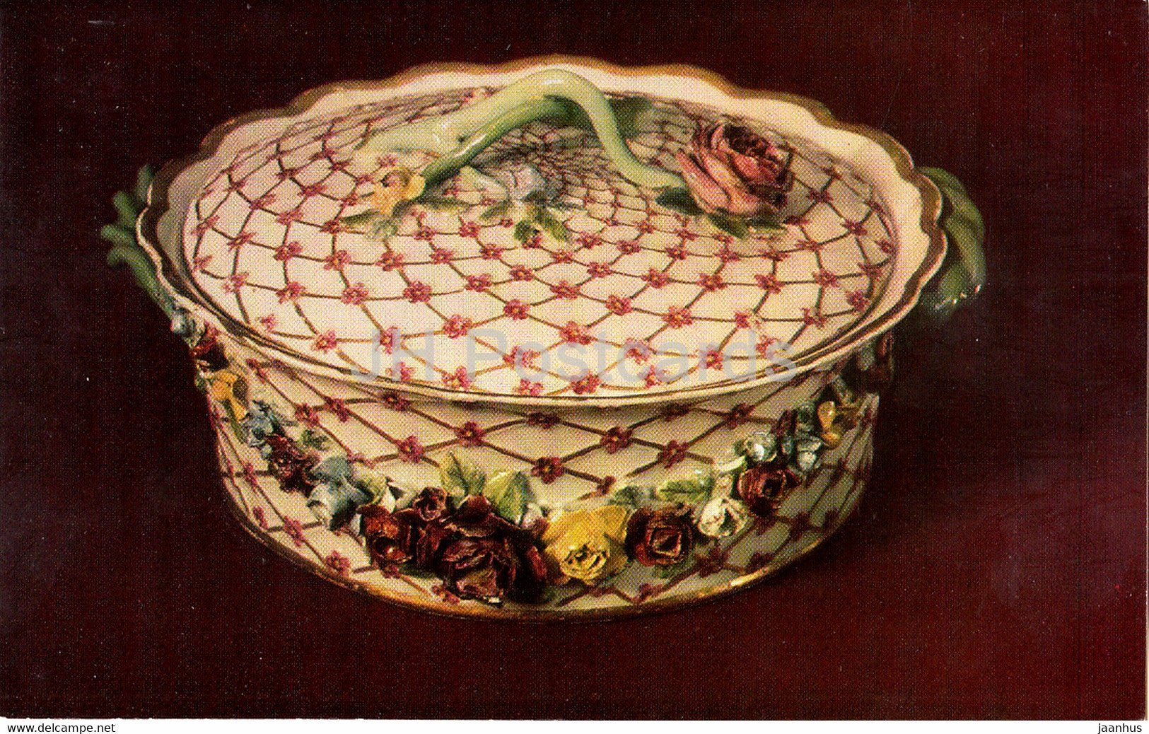 Tureen from a Private Dinner Service - porcelain - Vinogradov Porcelains - 1974 - Russia USSR - unused - JH Postcards