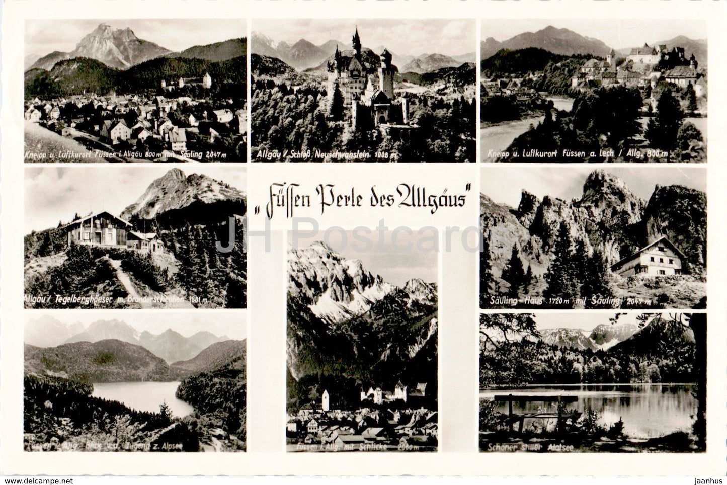 Sussen Perle des Allgaus - old postcard - 1955 - Germany - used - JH Postcards