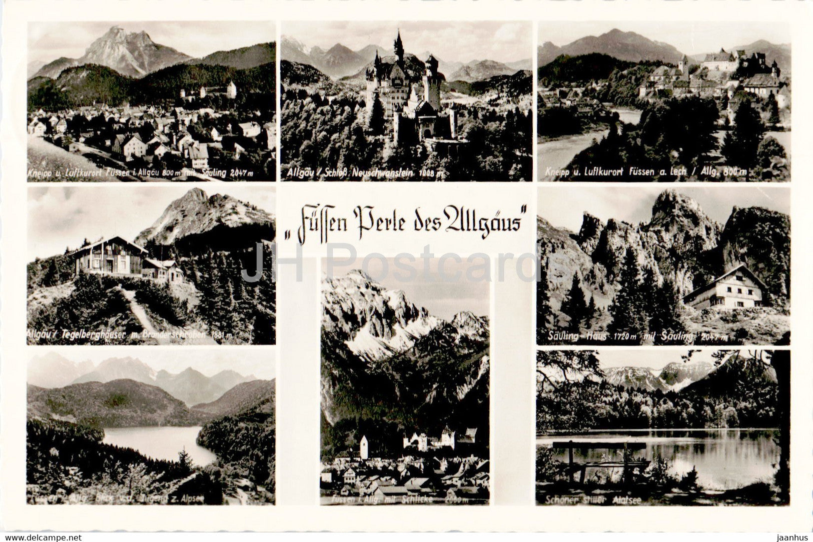 Sussen Perle des Allgaus - old postcard - 1955 - Germany - used - JH Postcards