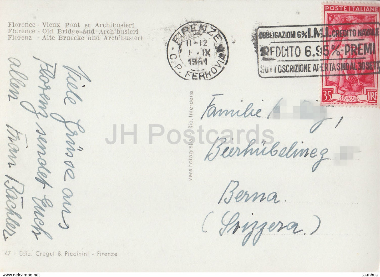 Firenze - Florence - Ponte Vecchio e Archibusieri - Old Bridge and Archibusieri - Italy - used