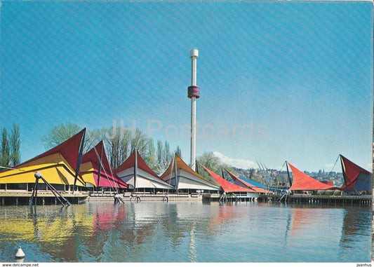 Lausanne - Exposition Nationale Suisse  - le port et la tour Spiral - 1964 - Switzerland - used - JH Postcards