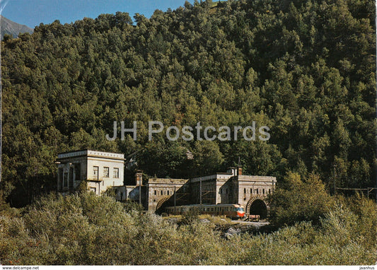 Simplon Tunnel - Nordportal bei Brig - train - 44970 - 1974 - Switzerland - used - JH Postcards