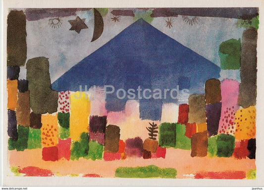 painting by Paul Klee - Der Niesen - German art - 1980 - Germany - unused - JH Postcards