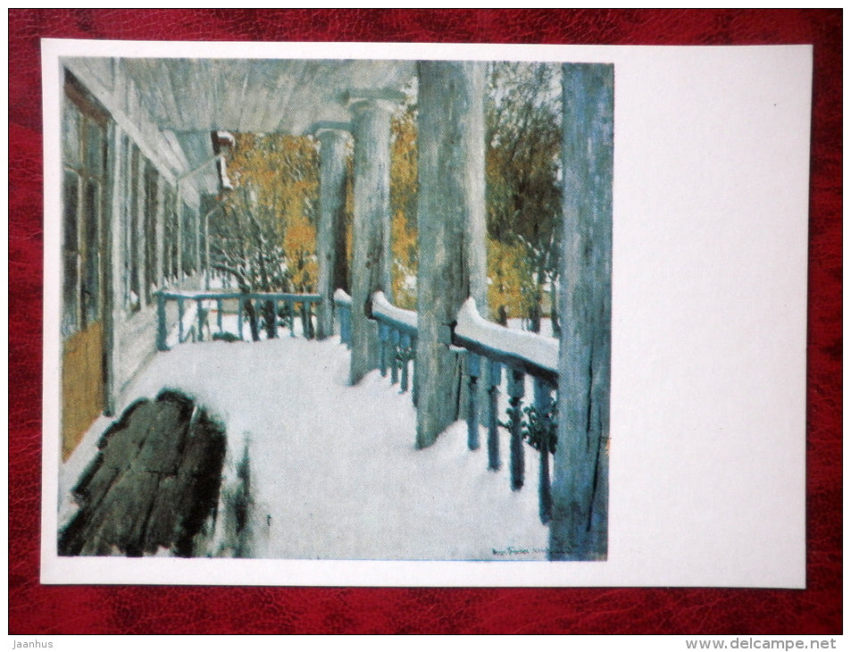 Painting by Igor Grabar - September Snow . 1903 - russian art - unused - JH Postcards