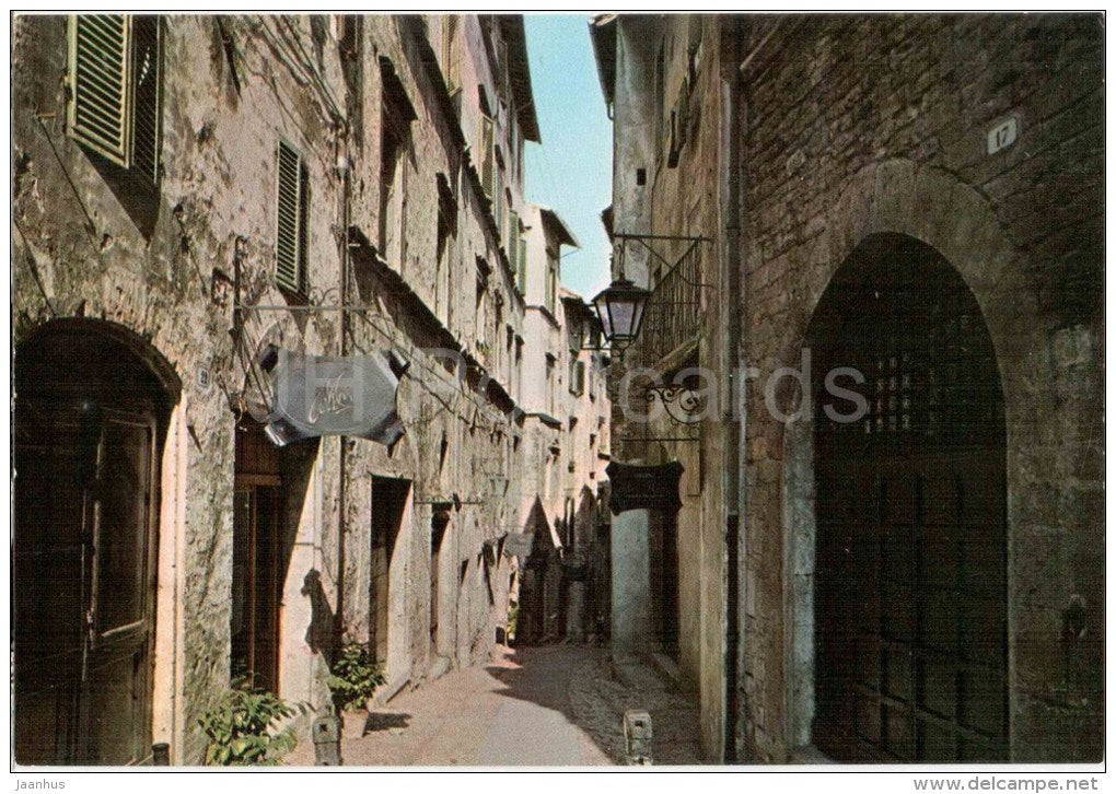 Via Fontesecca - street - Spoleto - Perugia - Umbria - 8933 - Italia - Italy - unused - JH Postcards