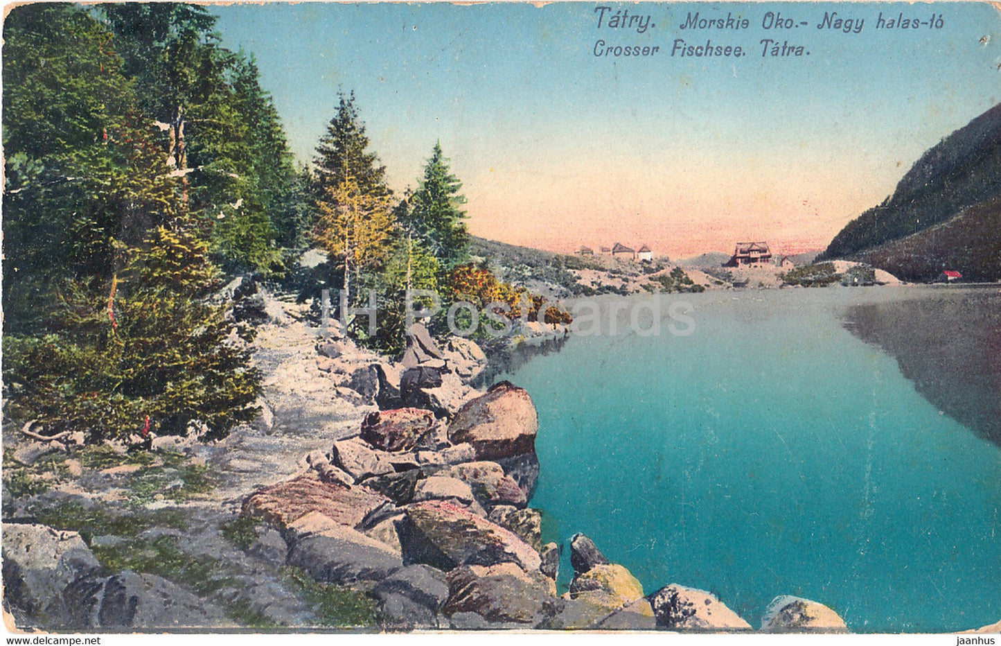 Tatry - Morskie Oko - Nagy halas to - Crosser Fischsee - Tatra - 1054 - old postcard - Poland - used - JH Postcards