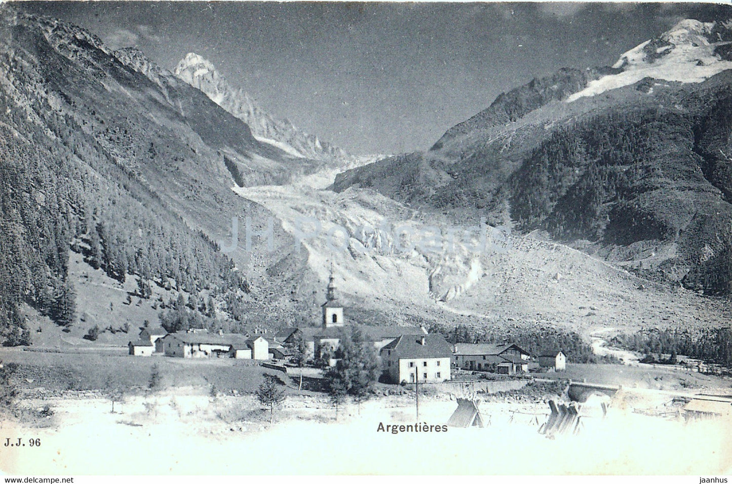 Argentieres - 96 - JJ - old postcard - 1902 - France - used - JH Postcards