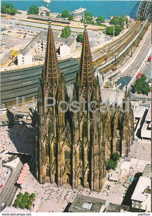 Koln am Rhein - Cologne - Der Dom mit Blick zum Rheinufer - cathedral - Germany -  unused - JH Postcards