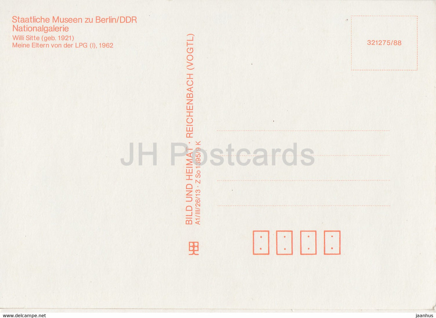 peinture de Willi Sitte - Meine Eltern von der LPG - Art allemand - Allemagne - inutilisé