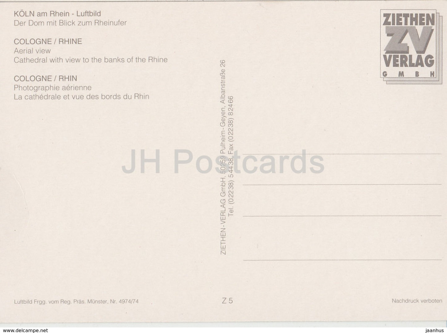 Koln am Rhein - Cologne - Der Dom mit Blick zum Rheinufer - cathedral - Germany -  unused