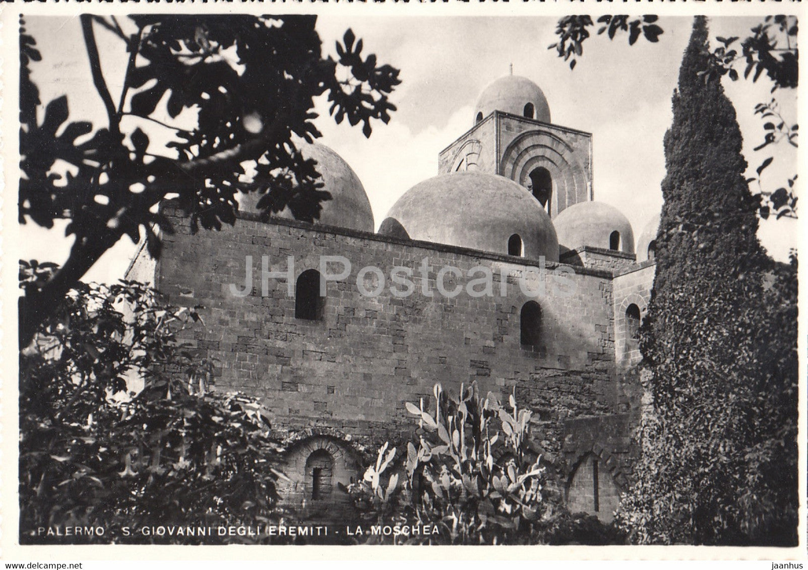 Palermo - S Giovanni degli Eremiti - La Moschea - Mosque - St John of the Hermites - old postcard - 1956 - Italy - used - JH Postcards