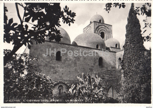 Palermo - S Giovanni degli Eremiti - La Moschea - Mosque - St John of the Hermites - old postcard - 1956 - Italy - used - JH Postcards