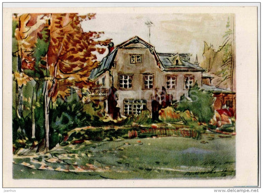 illustration by M. Matorin - Museum of V. Polenov . House - 1963 - Russia USSR - unused - JH Postcards