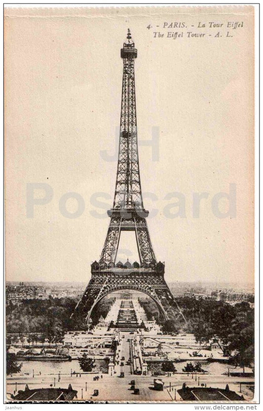 La Tour Eiffel - Eiffel Tower - 4 - Paris - France - unused - JH Postcards
