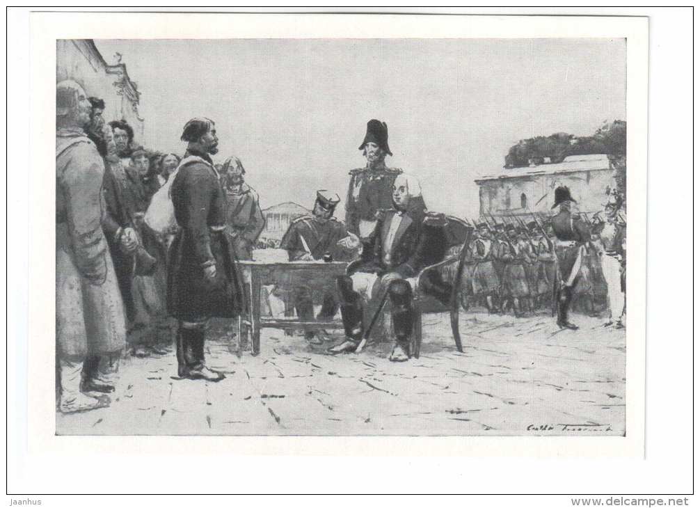 painting by S. Gerasimov - Kutuzov - Russian art - unused - JH Postcards
