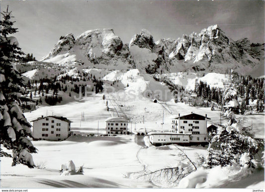 Passo Monte Croce - Comelico 1656 m - Kreuzberg Pass - Gruppo Popera 2962 m - old postcard - Italy - unused - JH Postcards