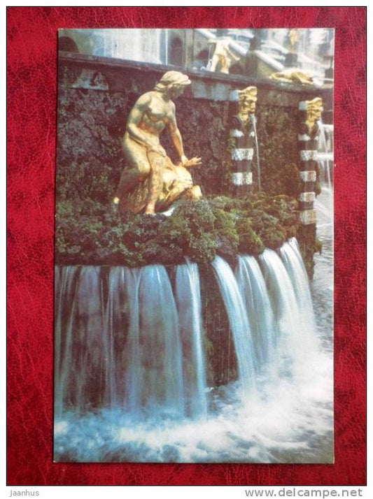Petrodvorets - The Neva Fountain - fountain - 1972 - Russia - USSR - unused - JH Postcards