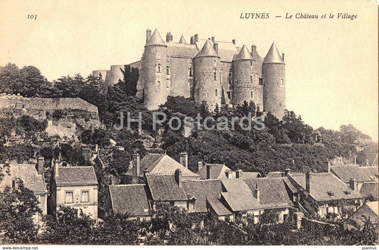 Luynes - Le Chateau et le Village - castle - 103 - old postcard - France - unused - JH Postcards
