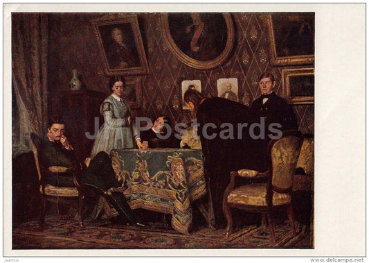 painting by N. Nevrev - 1 - Pupil - Russian art - 1960 - Russia USSR - unused - JH Postcards