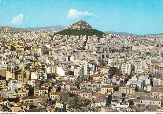 Athens - Partial view and Lycabette - Greece - unused - JH Postcards